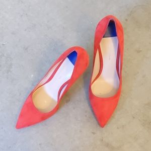 COPY - Stuart Weitzman red suede Leigh 95mm